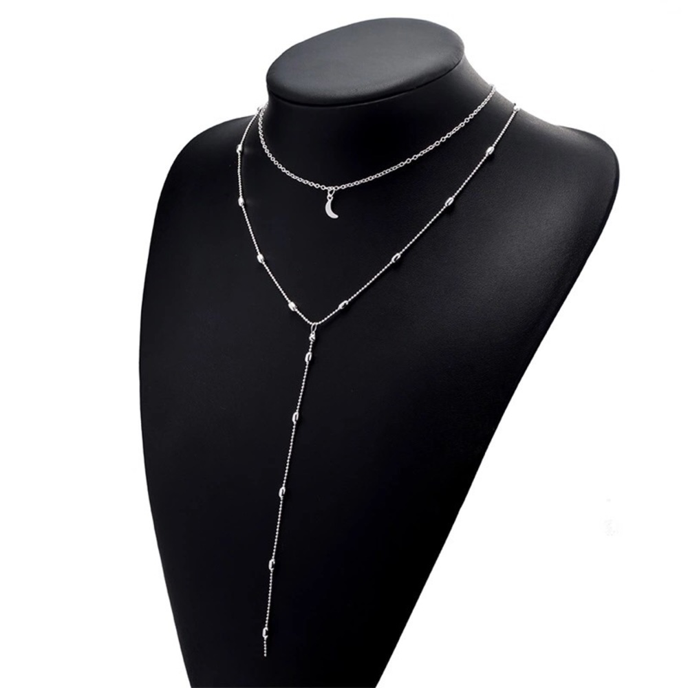 Dainty Boho Moon Necklace - Picture 3 of 5